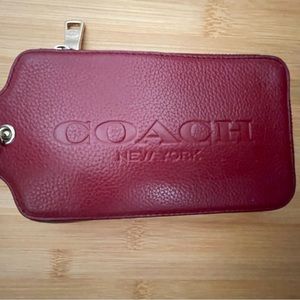 Coach purse tag, credit card holder.